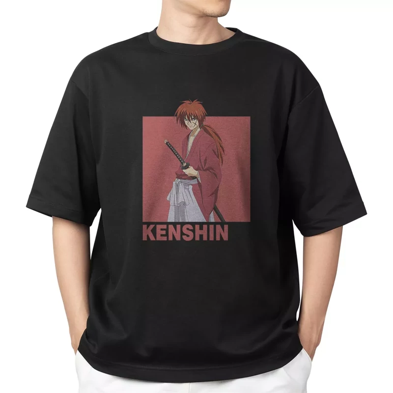 تیشرت انیمه سامورایی سرگردان Rurouni Kenshin هیمورا کنشین قاب مربع