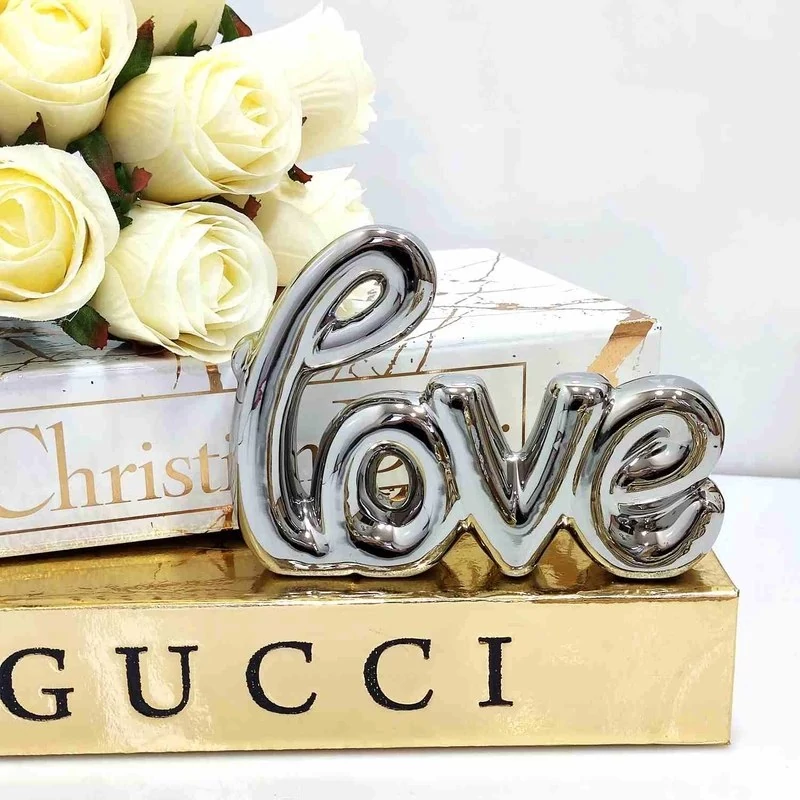 اکسسوری لاو LOVE سرامیکی دو رنگ
