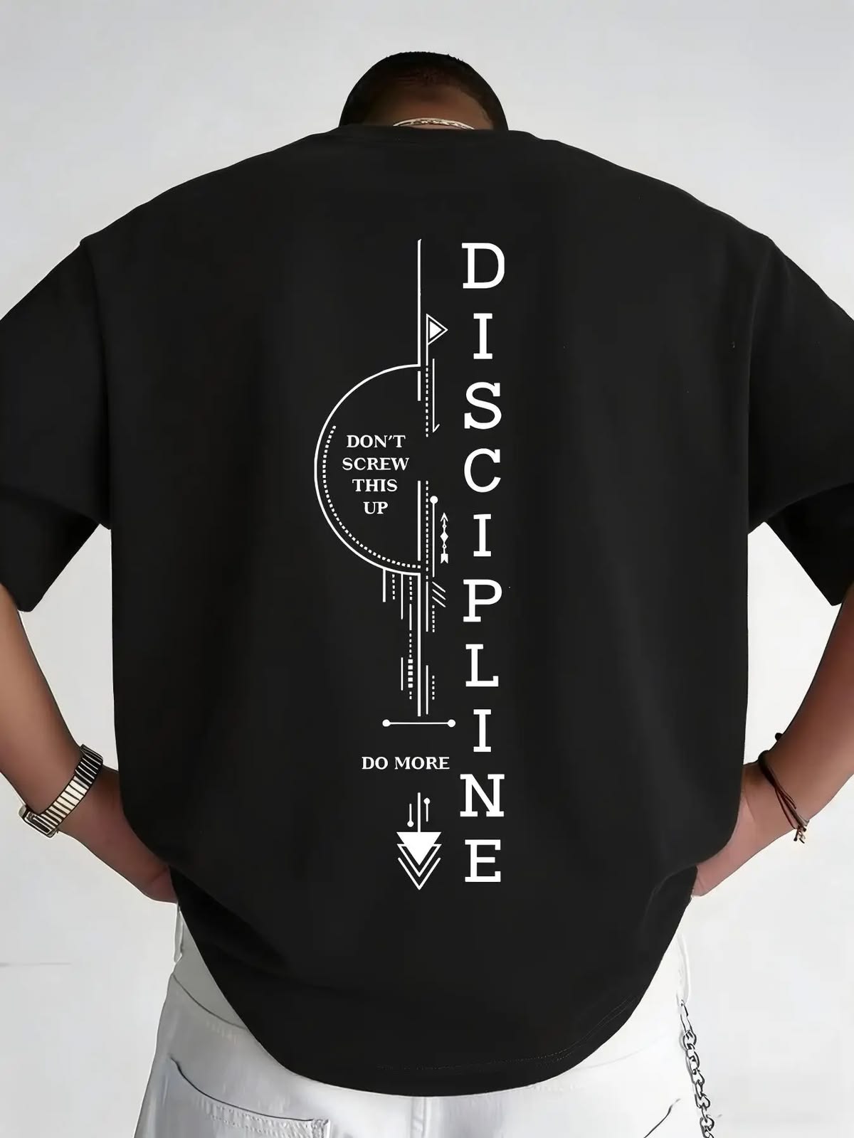 تیشرت مردانه طرح دار DISCIPLINE